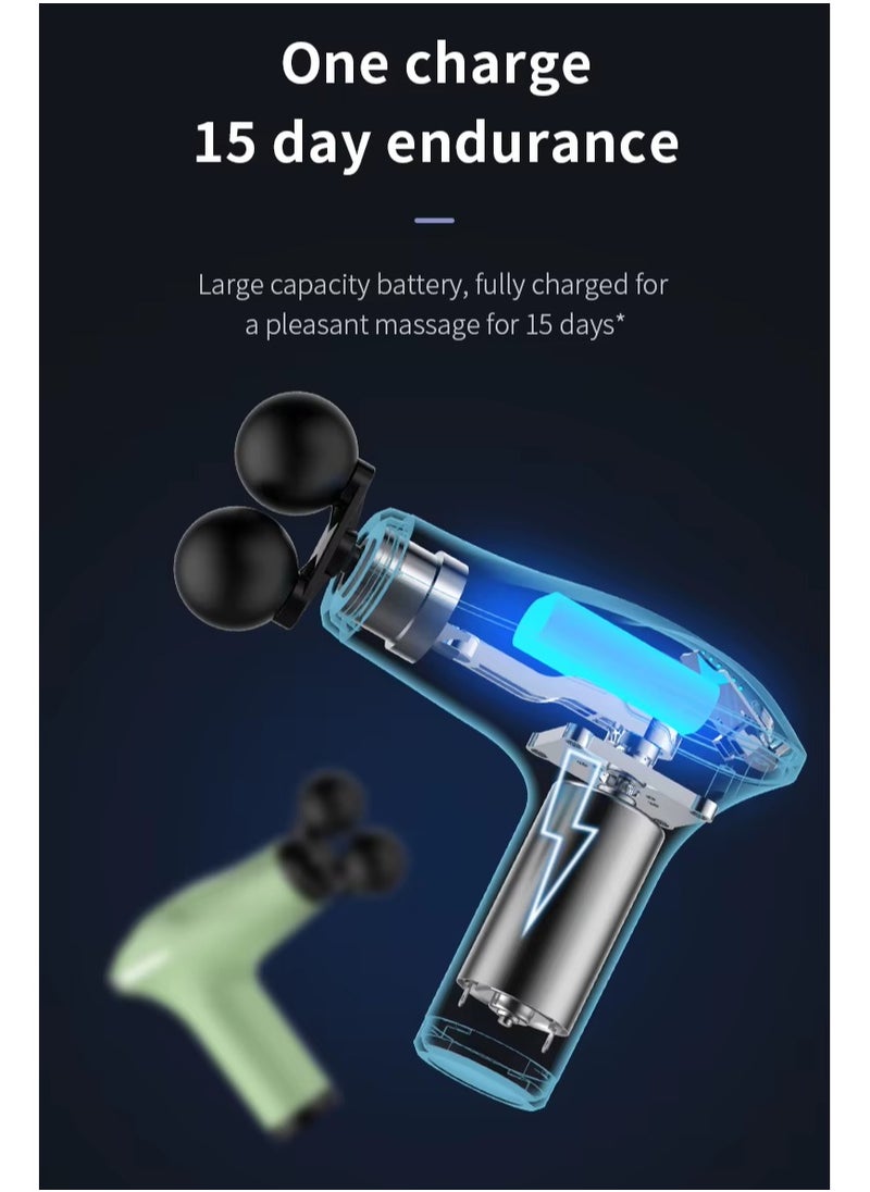 Prime by javaudan Mini Deep Tissue Massage Gun 6 Speeds 4 Heads Super Quiet Portable Muscle Massager for Pain Relief  - Image 2