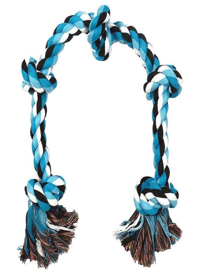PETSWARE CottonRope Toy for Aggressive Chewers, Tough Tug of War Large Dog Toys with Knots, Durable Cotton Rope Dog Chew Toy for Medium and Big Dogs- Washable (5 Knots Rope) Color May Vary - Image 2