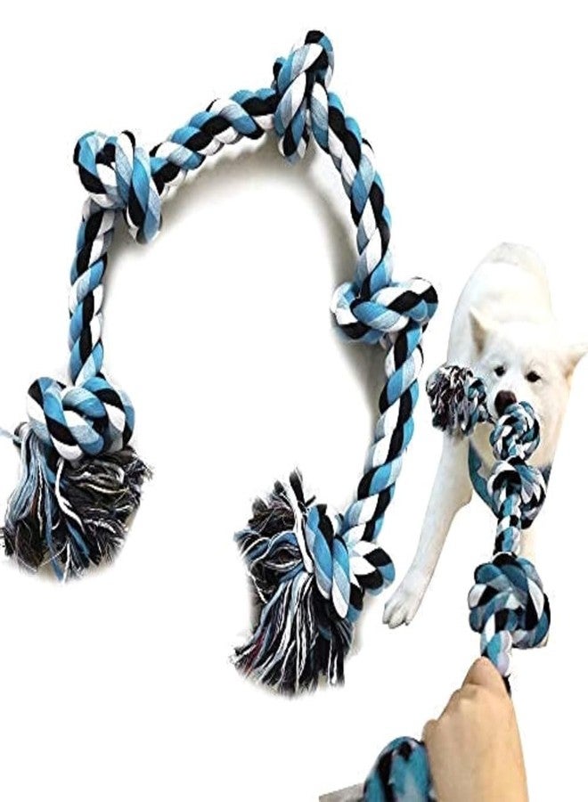 PETSWARE CottonRope Toy for Aggressive Chewers, Tough Tug of War Large Dog Toys with Knots, Durable Cotton Rope Dog Chew Toy for Medium and Big Dogs- Washable (5 Knots Rope) Color May Vary - Image 1