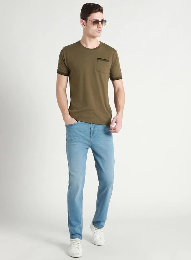 Dennis Lingo Mid Rise Straight Fit Stretchable Jeans by Styli