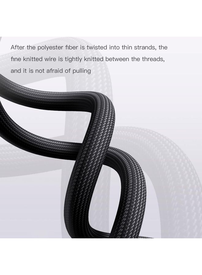 TOTU CB-8-CC 100W USB-C/Type-C to USB-C/Type-C Transparent Braided Data Cable, Length: 1.5m - Image 3