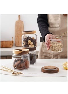 General 3 PCS Airtight Glass Storage Jar Borosilicate Glass Kitchen Canisters Glass Canister for Kitchen Pantry Organization Ideal for Coffee Nuts Cookie (1000ml)  - Image 3