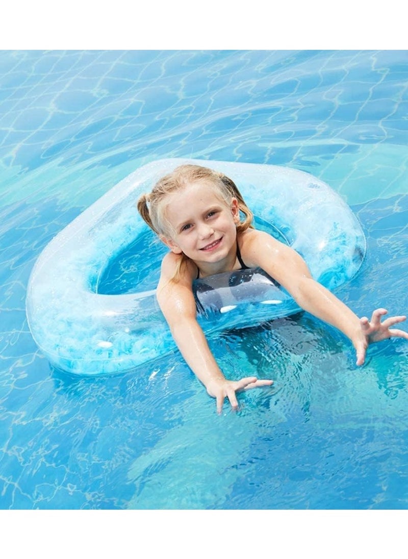 FUN MOMENT Transparent Inflatable Heart Shaped Swim Ring 90cm  - Image 3
