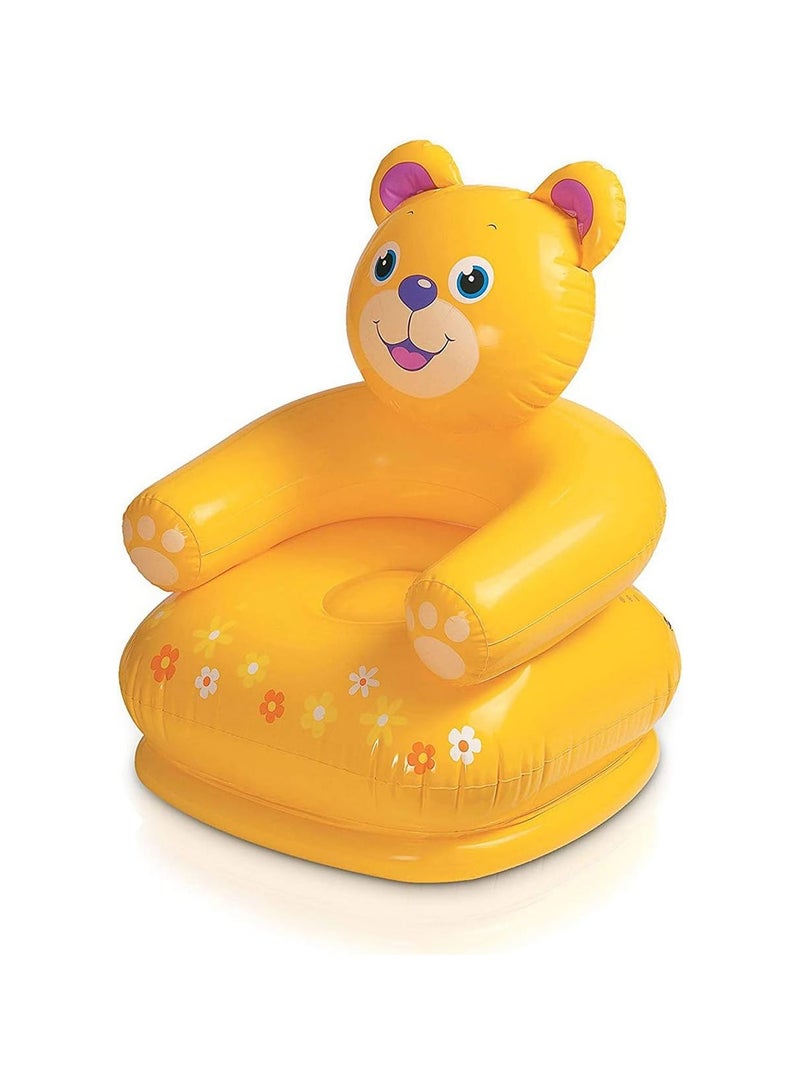 INTEX Lightweight Portable Inflatable Happy Animal Chair Comfortable For Kids 65x64x79cm - Image 1