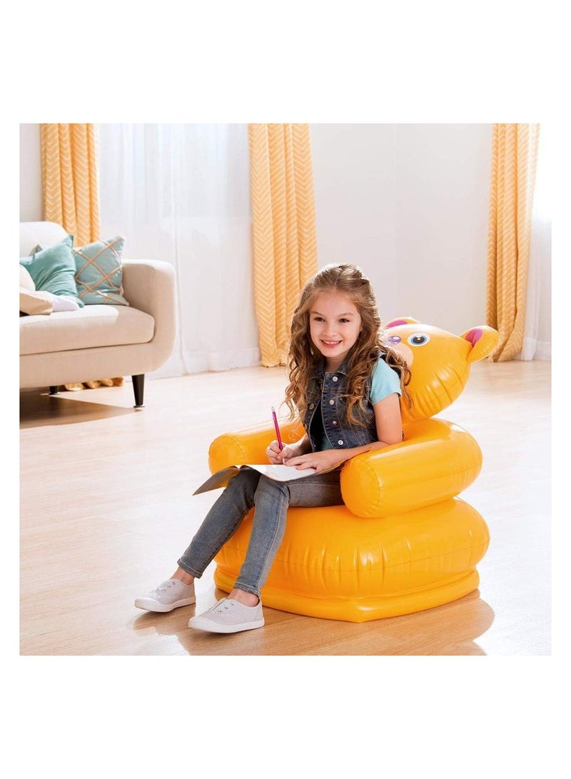 INTEX Lightweight Portable Inflatable Happy Animal Chair Comfortable For Kids 65x64x79cm - Image 2