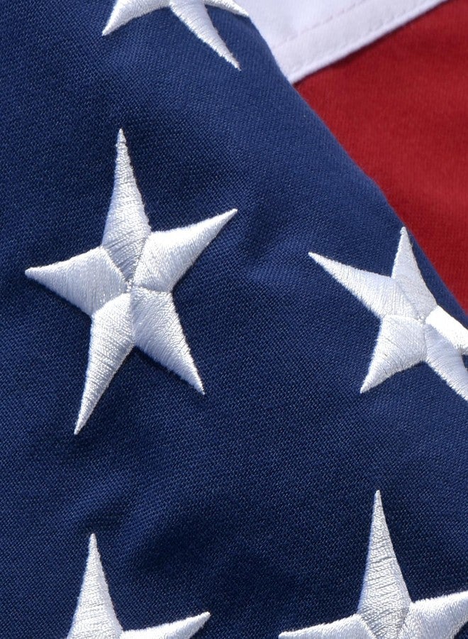 Cerbru 3x5 FT American Flags for Outside - Heavy Duty Polyester US Flag with Embroidered Stars & Sewn Stripes, Brass Grommets - Vibrant Outdoor USA Flags for All Weather - Image 1