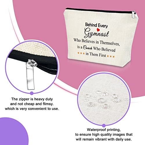 Sazuwu Gymnastics Coach Gifts Makeup Bag for Gymnastics Lovers Cosmetic Bag Birthday Thank You Christmas Retirement Present - Image 3