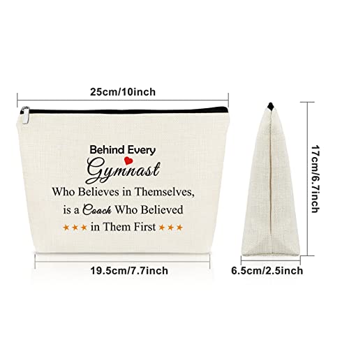 Sazuwu Gymnastics Coach Gifts Makeup Bag for Gymnastics Lovers Cosmetic Bag Birthday Thank You Christmas Retirement Present - Image 4