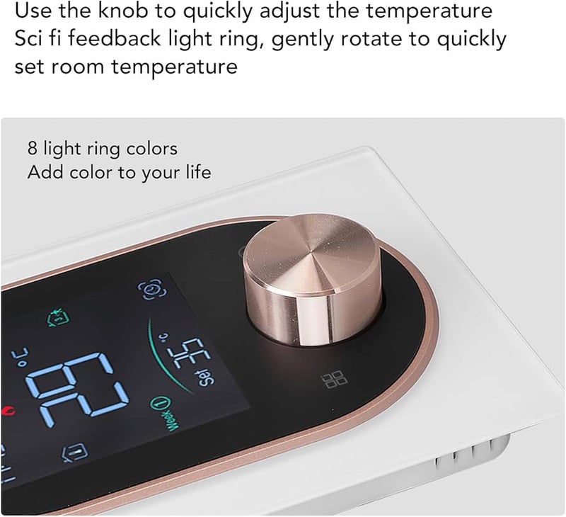 Programmable Smart Thermostat With LCD Touchscreen Knob Control Type 4 White 95V 240V APP Remote Energy Saving - Image 3