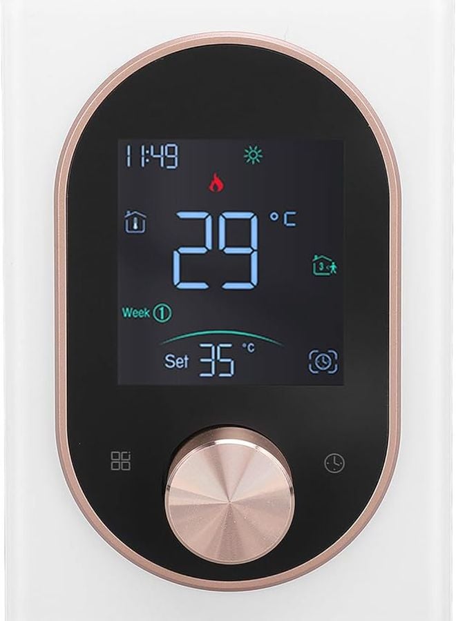 Programmable Smart Thermostat With LCD Touchscreen Knob Control Type 4 White 95V 240V APP Remote Energy Saving - Image 1