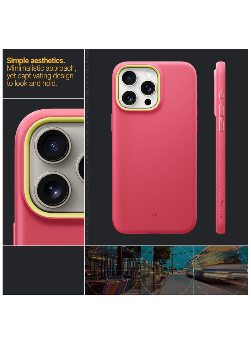 Caseology - Caseology Nano Pop Mag for iPhone 15 Pro Max Magsafe Case 5G [Dual Layer Silicone Case] Grade Drop Tested (2023) iPhone 15 Pro Max - Magenta Lychee - Image 1