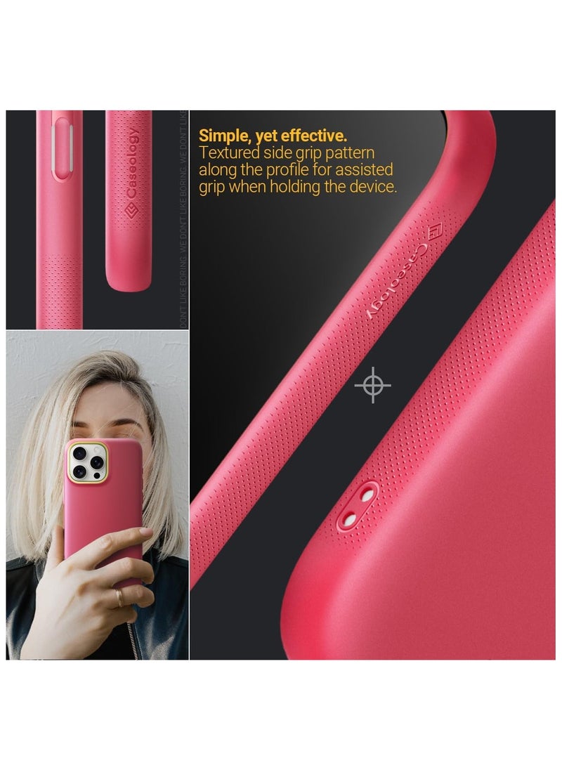 Caseology - Caseology Nano Pop Mag for iPhone 15 Pro Max Magsafe Case 5G [Dual Layer Silicone Case] Grade Drop Tested (2023) iPhone 15 Pro Max - Magenta Lychee - Image 1