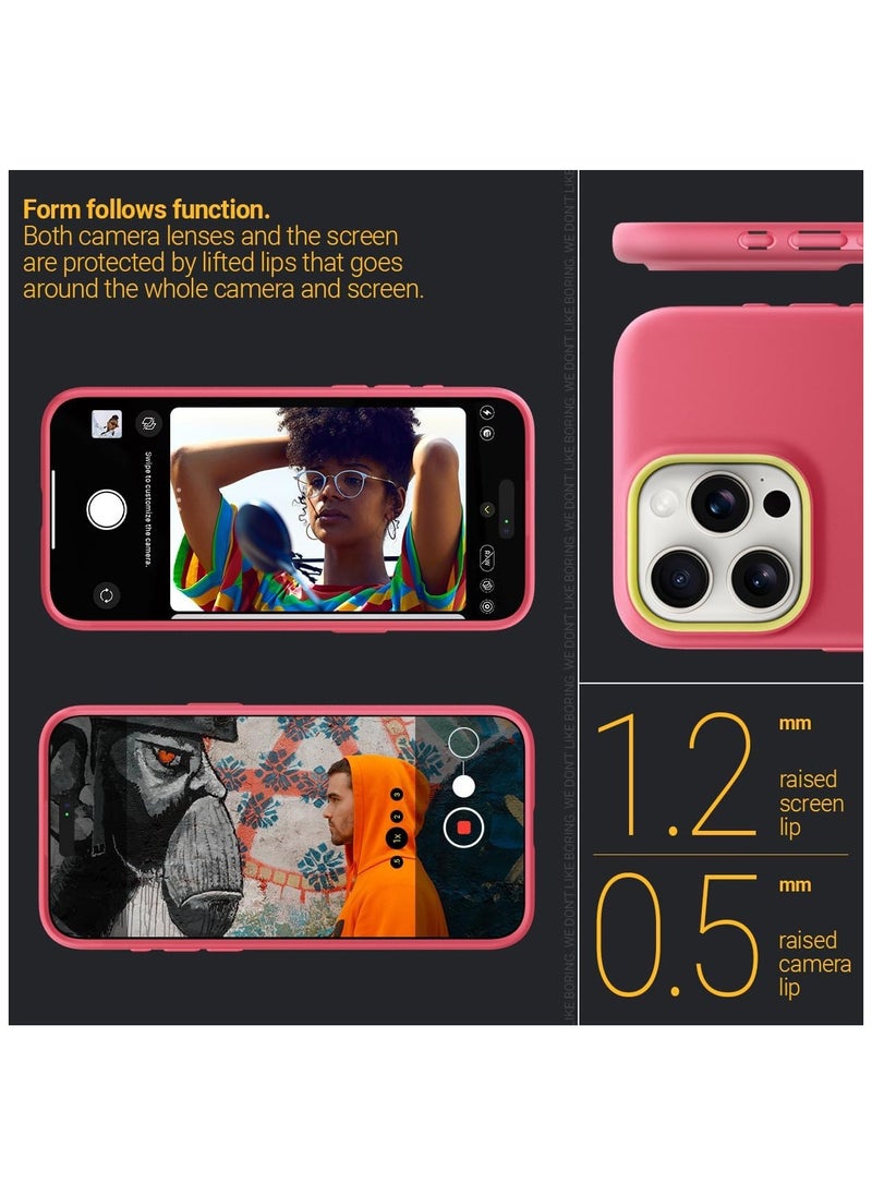 Caseology - Caseology Nano Pop Mag for iPhone 15 Pro Max Magsafe Case 5G [Dual Layer Silicone Case] Grade Drop Tested (2023) iPhone 15 Pro Max - Magenta Lychee - Image 1