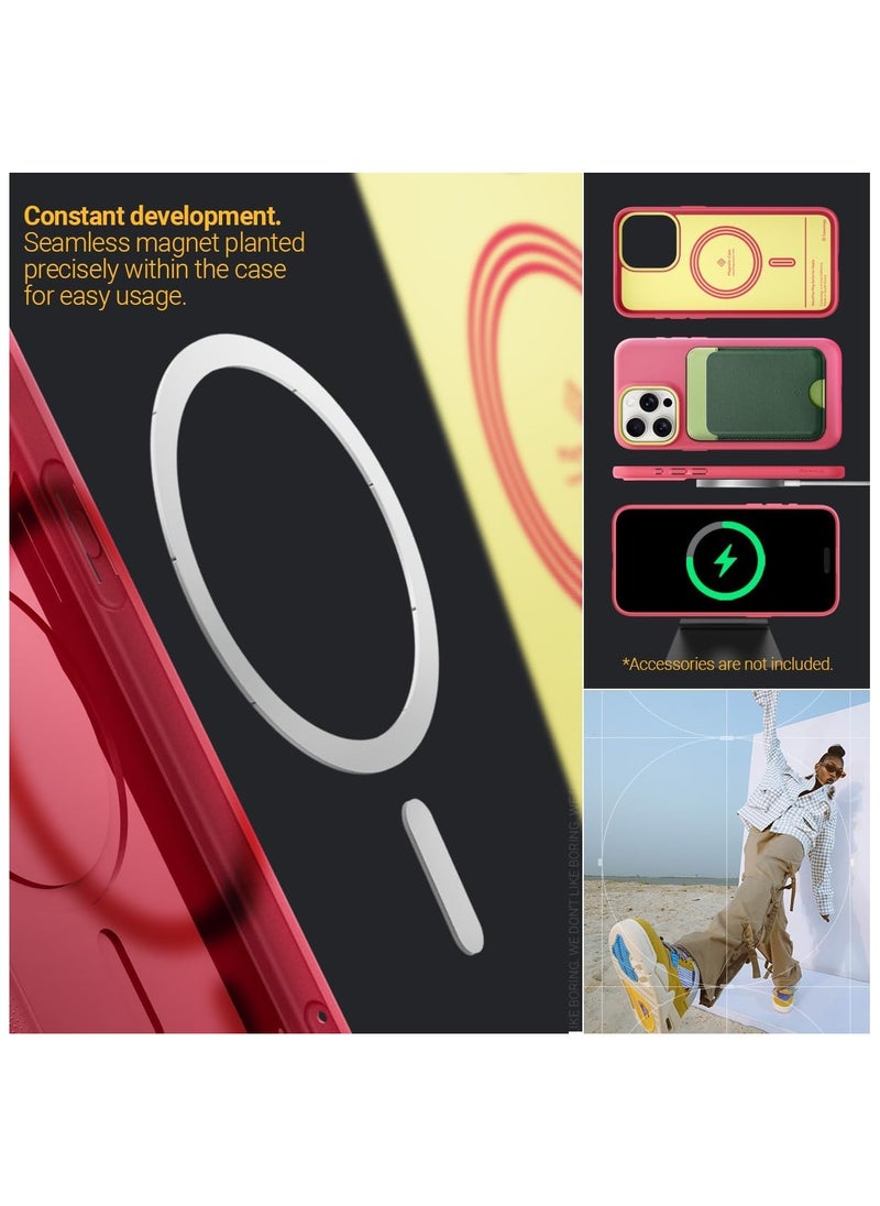 Caseology - Caseology Nano Pop Mag for iPhone 15 Pro Max Magsafe Case 5G [Dual Layer Silicone Case] Grade Drop Tested (2023) iPhone 15 Pro Max - Magenta Lychee - Image 1