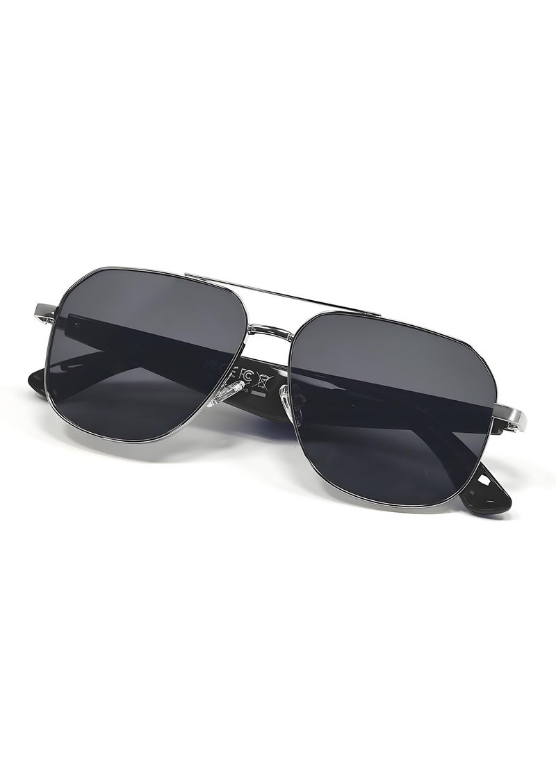 Smart Glasses with AI, Polarized Sunglasses with Bluetooth Speaker, Athletic, Outdoor, Sports UV Protection and Voice Control, Smart AI translation Glasses and Headphones, Translation in 144 languages, AI Chat, Music, Assistant via Bluetooth 5.4-grey  - Image 1
