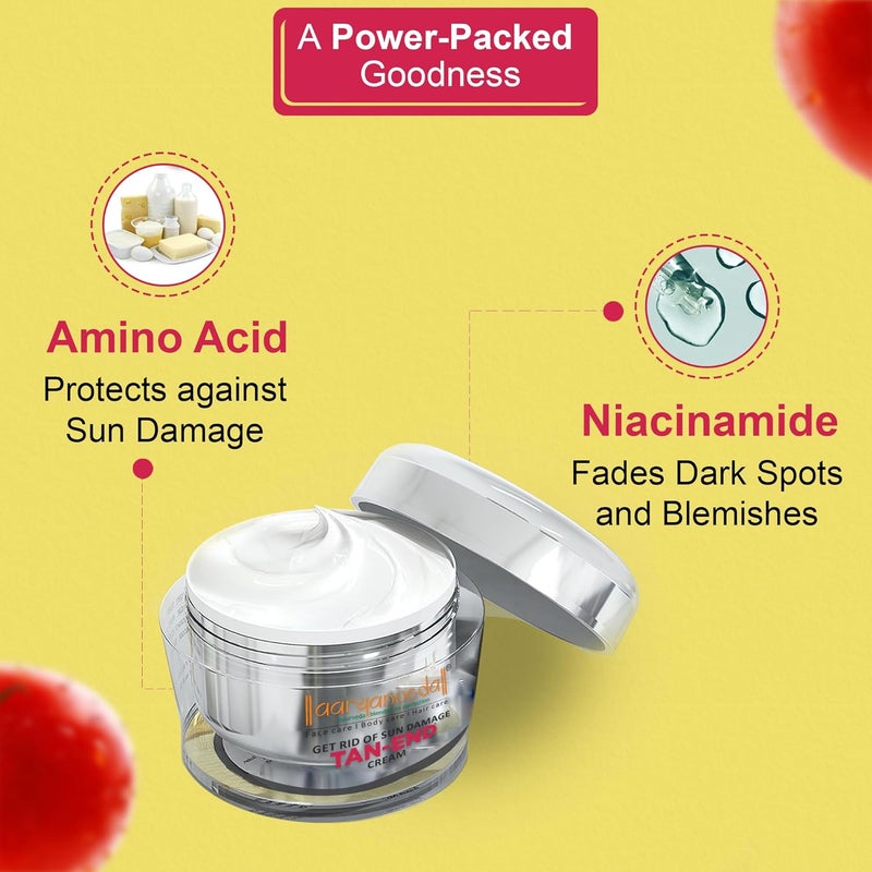 Aryanveda Tanend Face Cream For Fairness Tan Removal Anti Oxidant Man Women 50 Gm Pack Of 1 - Image 5