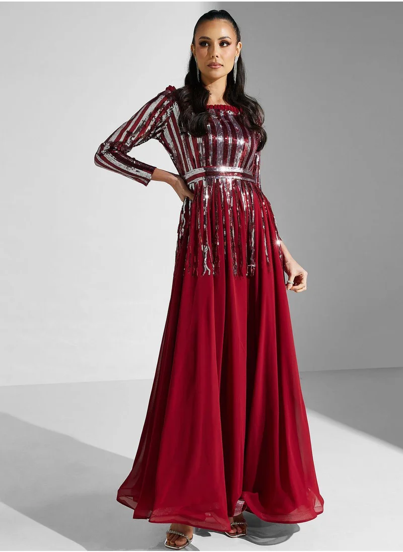 Golden Apple Bardot Sequin Detail Dress