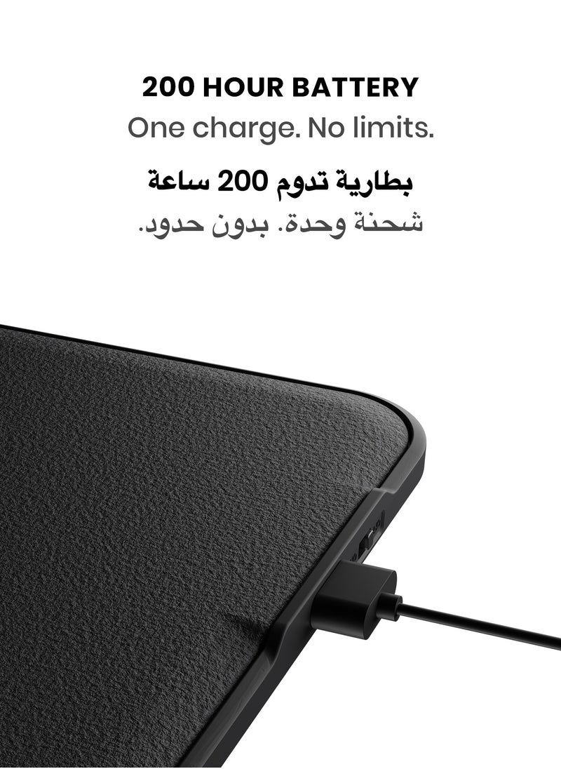TinyMoose - SpacePad Magic Keyboard for iPad – 3-Way Multi-Touchpad, 7-Color Backlit, Scissor Keys, Detachable Design, Bluetooth 5.0 – Compatible with iPad Pro 12.9 2018-2022 / iPad Air 13 2024 – Carbon Black – Supports English & Arabic - Image 1