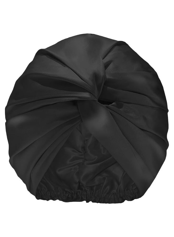 Slip Pure Silk Turban - Black - Image 1
