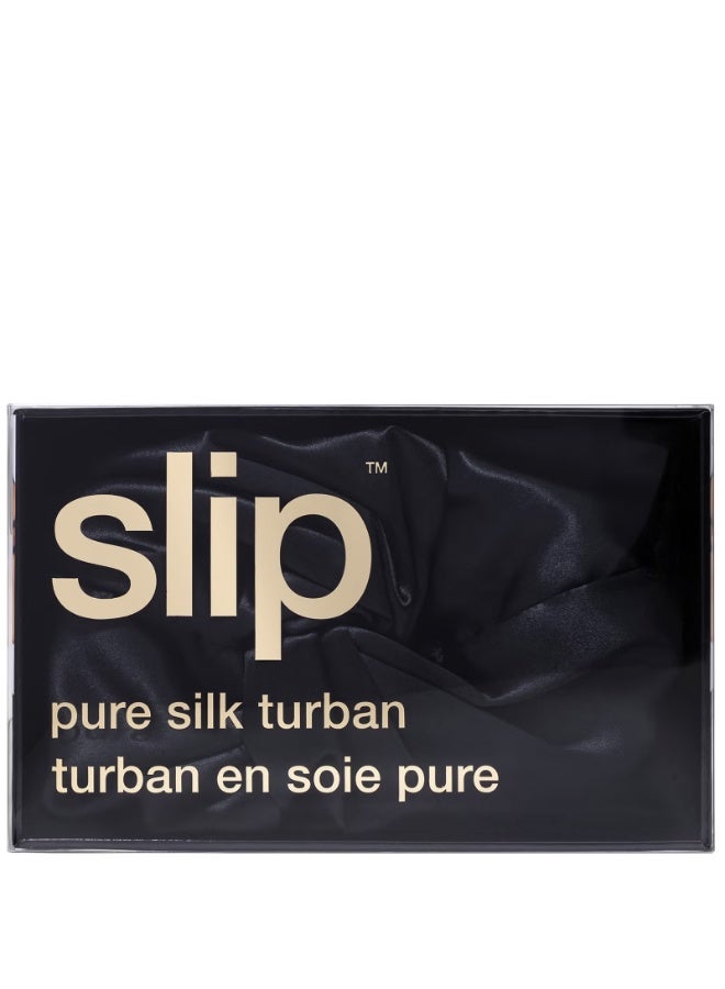 Slip Pure Silk Turban - Black - Image 2