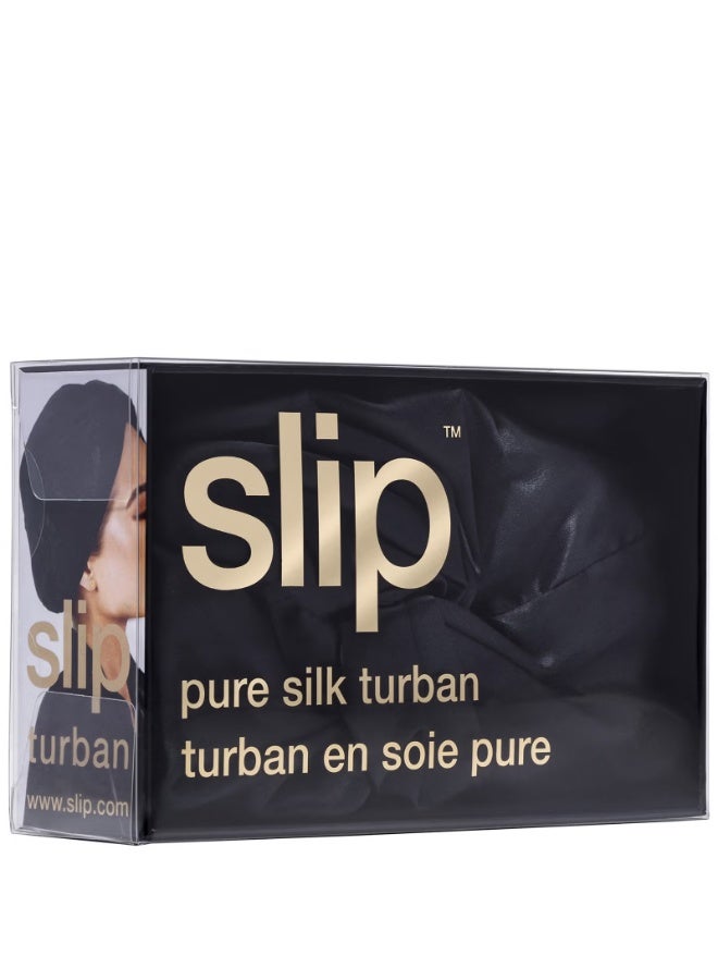 Slip Pure Silk Turban - Black - Image 3