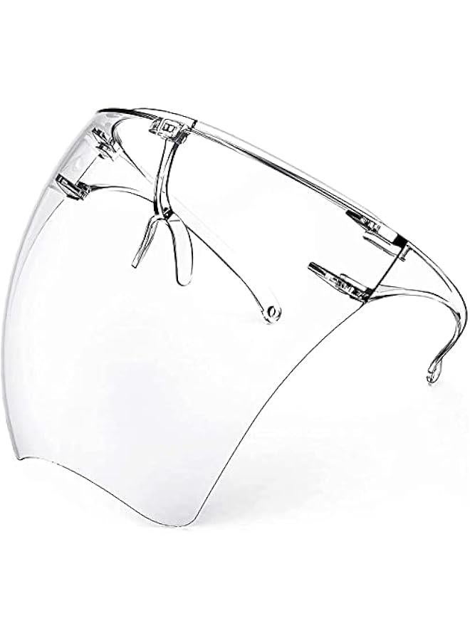 Arabest 2 Pack Upgraded Anti-Fog Plastic Full Face Covering,Transparent Face Guard with Anti-Slip Nose Pad,Breathable Dust-Proof Nose Face Mouth Shield Protective for Unisex Adults Outdoor Activities  - Image 1