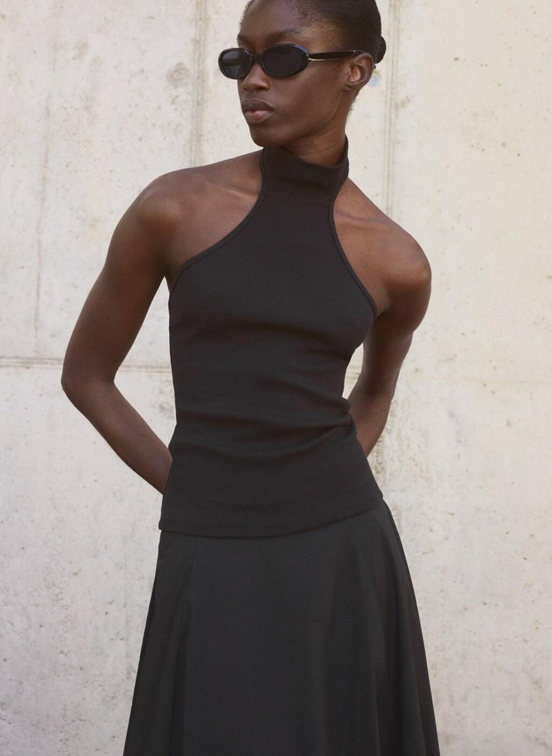 MANGO Halter Neck Knitted Top  - Image 4
