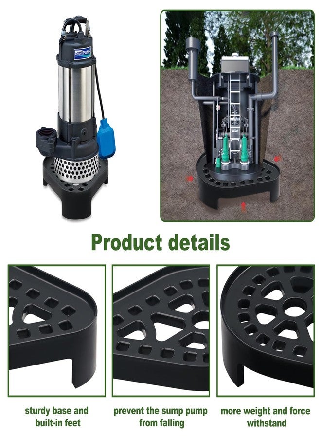 folosem Sump Pump Stand, Pump Stand Riser, Sump Pump Base for Sump Pump Accessories - Prevents Sediment Buildup And Clogging, Compatible With Most Pumps - Image 4