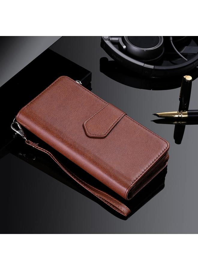 S-TOP Case For iPhone 16 Pro Max Solid Color 2 in 1 Zipper Shockproof Phone Case - Image 2