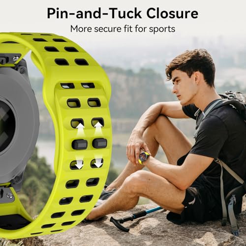 MYSNBKN Compatible with Fenix 8 47mm/Fenix E/Fenix 7/6/5 Watch Band 22mm Easy-fit Silicone Soft Sport Band Replacment for Fenix 7 Pro/Fenix 6 Pro/Fenix 5 Plus/Forerunner 945/935 Smartwatches - Image 3