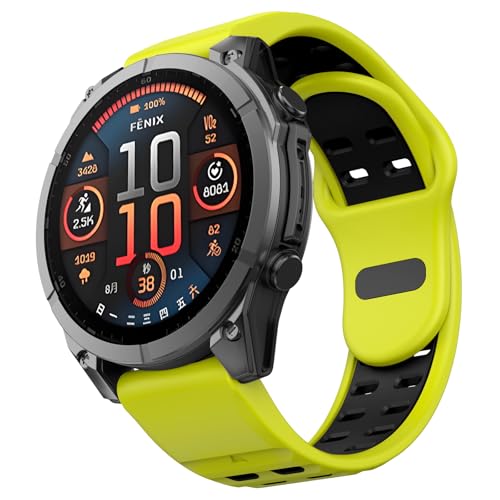 MYSNBKN Compatible with Fenix 8 47mm/Fenix E/Fenix 7/6/5 Watch Band 22mm Easy-fit Silicone Soft Sport Band Replacment for Fenix 7 Pro/Fenix 6 Pro/Fenix 5 Plus/Forerunner 945/935 Smartwatches - Image 1