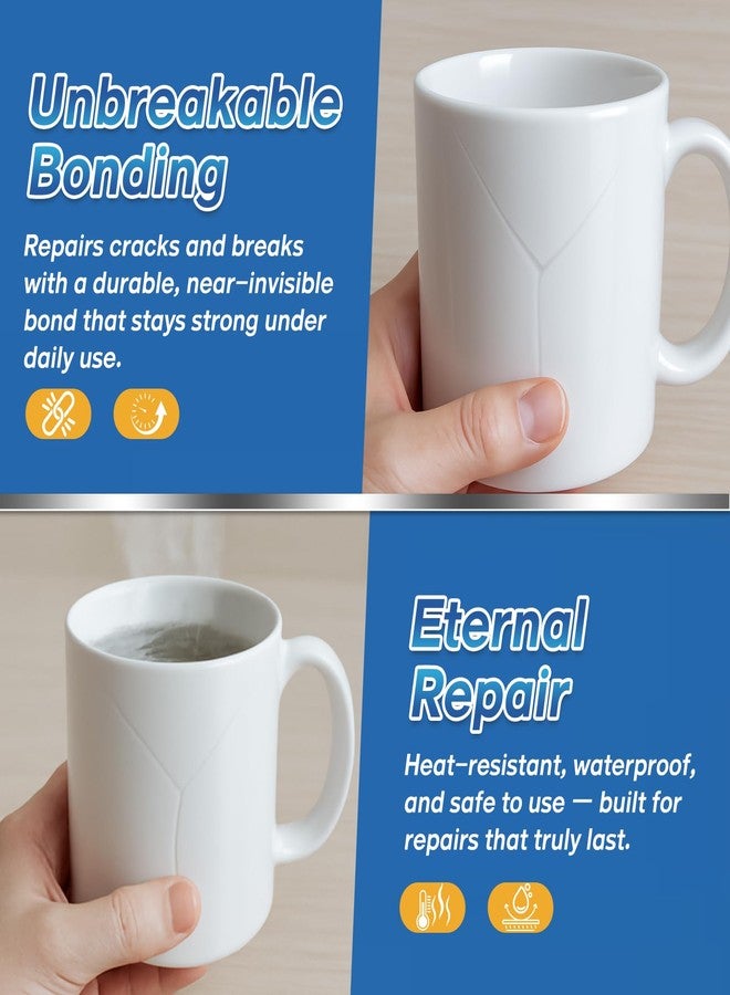 Vigorder Ceramic Glue Repair Kit, 30g Ceramic Glue for Pottery, Porcelain, Mugs, Dishes, Glass and More, Waterproof & High Temperature Resistant - Image 4
