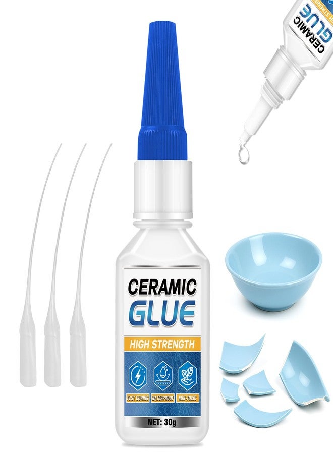 Vigorder Ceramic Glue Repair Kit, 30g Ceramic Glue for Pottery, Porcelain, Mugs, Dishes, Glass and More, Waterproof & High Temperature Resistant - Image 1