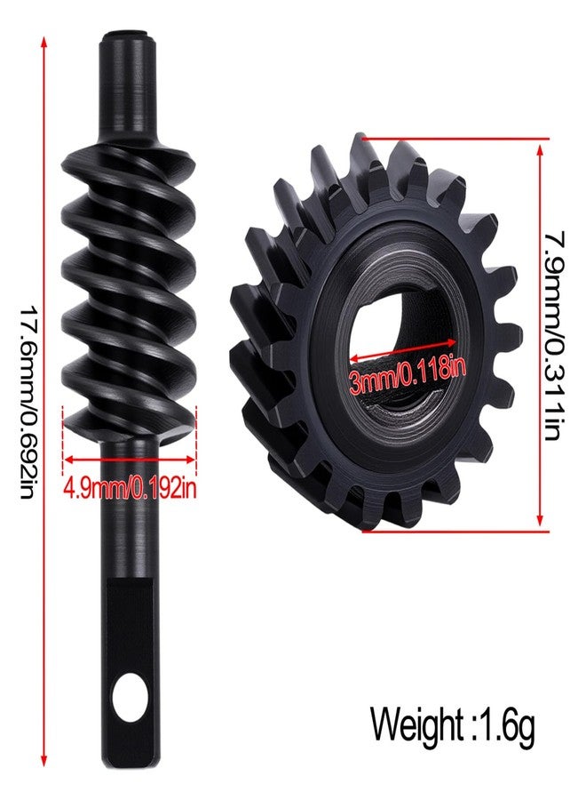 GOUP RC GOUPRC 2/12T Steel Differential Gear Worm Gear for SCX30 1/30 Axial RC Crawler Upgrades, 2 Pairs - Image 4