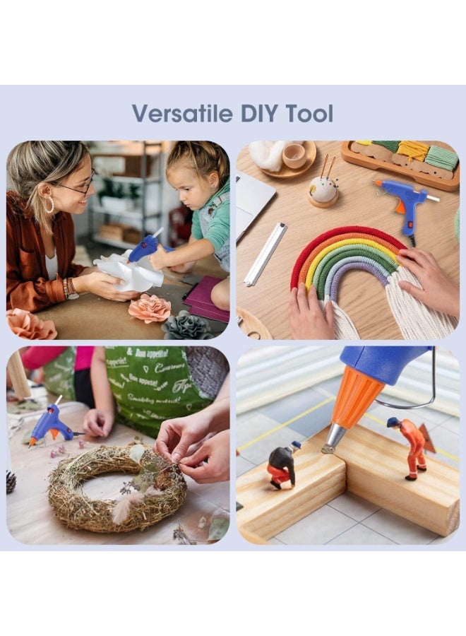 بامير مسدس غراء، مع 8 أعواد غراء ساخن. مسدس غراء ساخن، طقم مسدس غراء بغطاء قابل للإزالة مضاد للحرارة مع زناد مرن، لمشاريع الحرف اليدوية الصغيرة، والإغلاق، والإصلاحات اليومية السريعة. 20 واط - Image 3