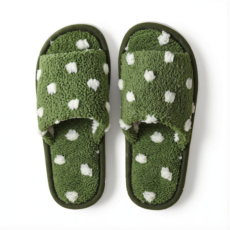 Multi Scenario Polka Dot Slippers Indoor Balcony Non-Slip All Purpose Pink 36-37 - Image 3