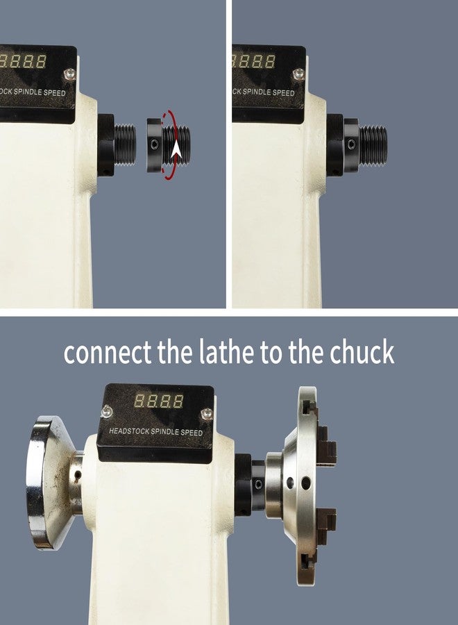 DEEFIINE Woodworking Lathe Headstock Spindle Adapter Convert 3/4''×16TPI to 1''×8TPI Thread Chuck Insert Adapter Turning Tool Accessories - Image 5