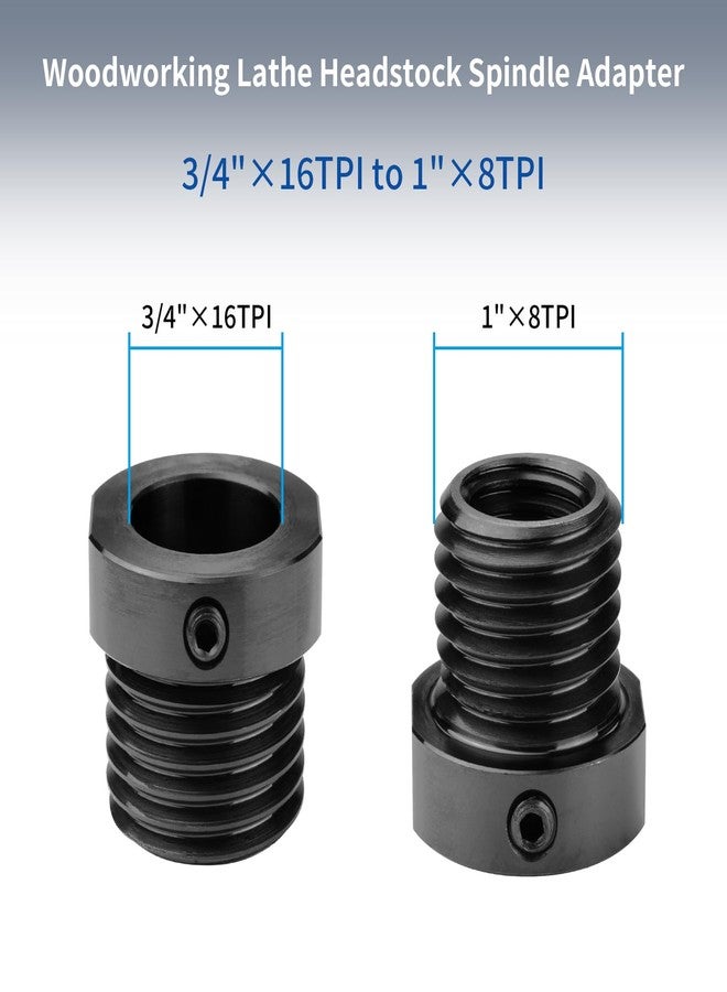DEEFIINE Woodworking Lathe Headstock Spindle Adapter Convert 3/4''×16TPI to 1''×8TPI Thread Chuck Insert Adapter Turning Tool Accessories - Image 3