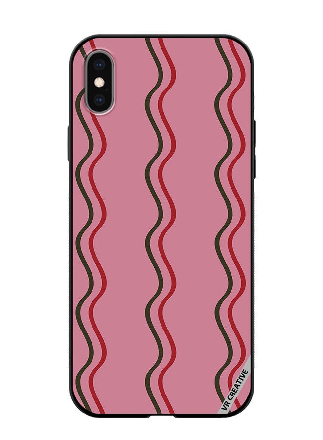 VR CREATIVE Protective Case Cover For Apple iPhone XS Max Strips Design Multicolour - Image 1