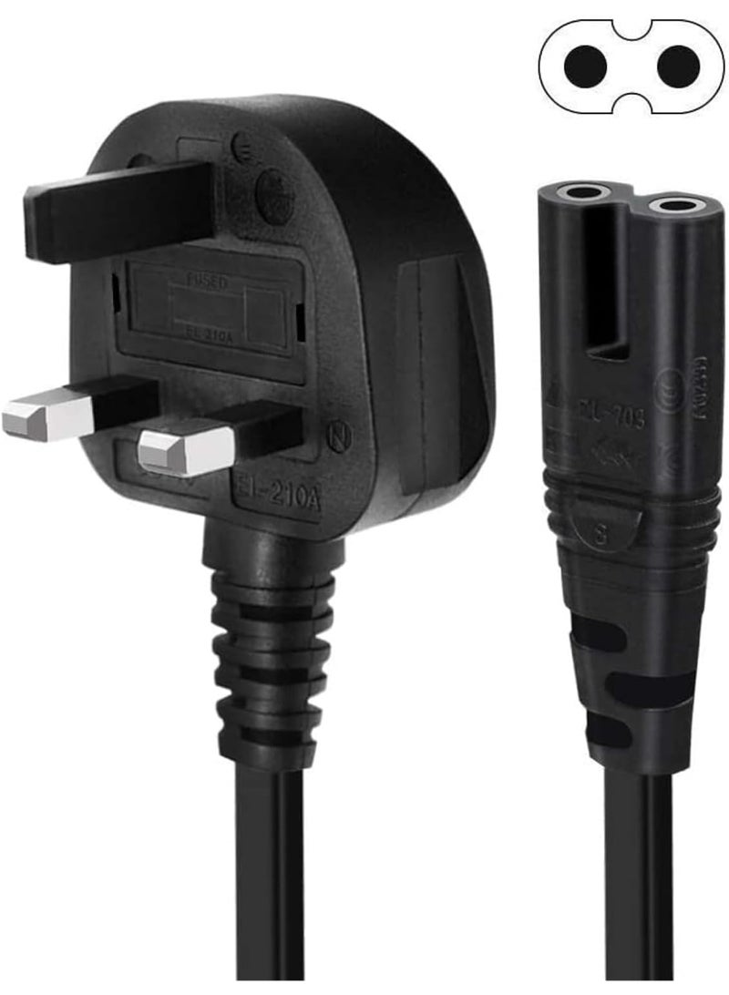 Zexen كابل طاقة 1 قطعة 3 دبابيس IEC/C7/قابس المملكة المتحدة إلى موصل شكل 8 - Image 1