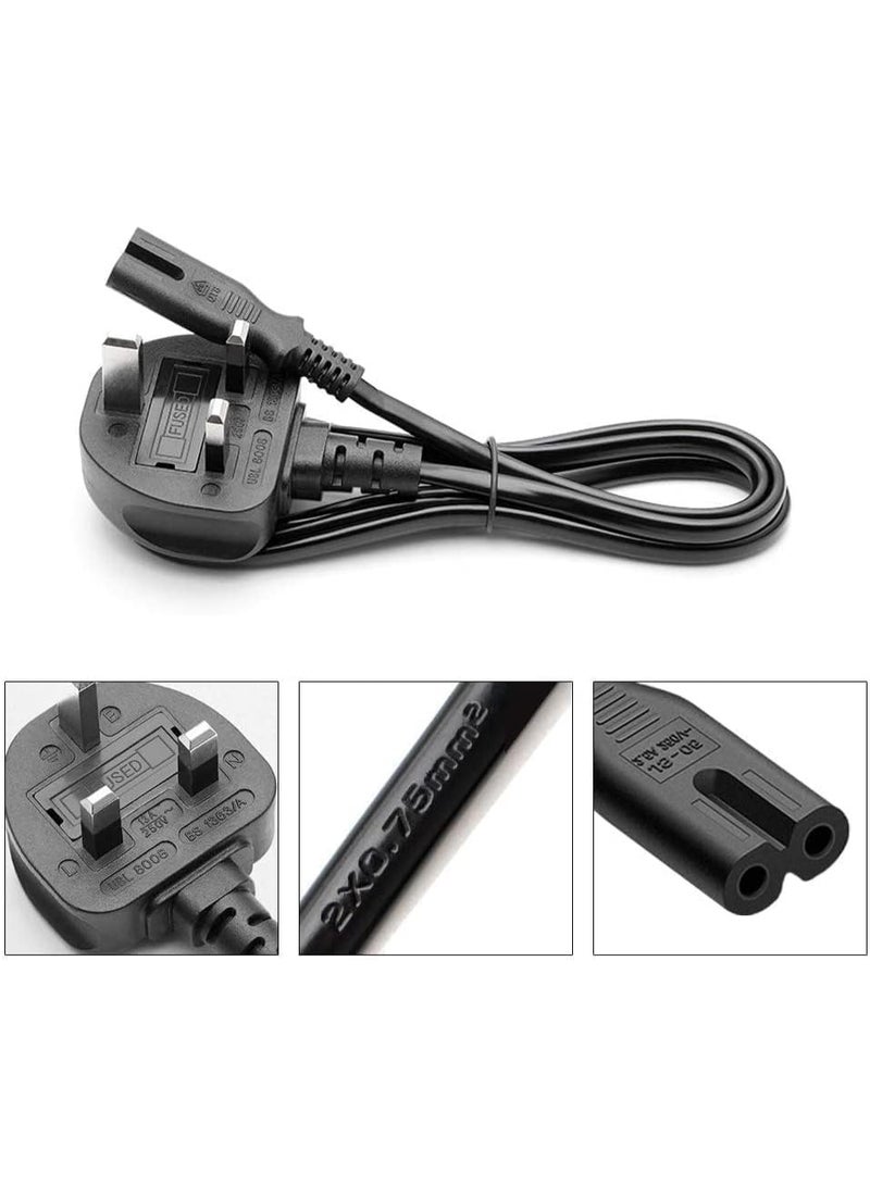 Zexen كابل طاقة 1 قطعة 3 دبابيس IEC/C7/قابس المملكة المتحدة إلى موصل شكل 8 - Image 4