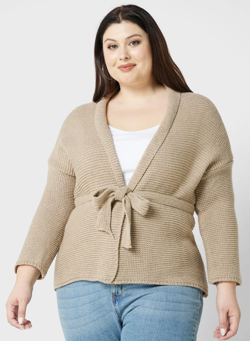 Ella Plus Cardigan With belt