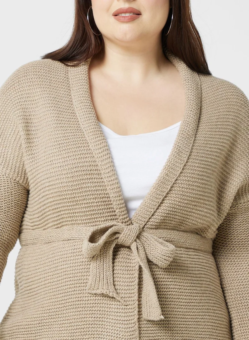 Ella Plus Cardigan With belt