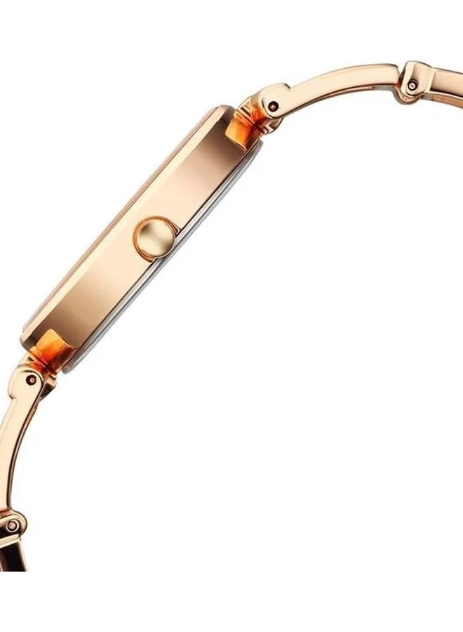 TITAN Women's Analog Display Watch With Rose Gold Metal Strap - 2747WM01
