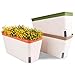 OurWarm Windowsill Herb Planter Box, Set of 3, Self Watering Plant Pots, 10.5 Inch Rectangular Planter Pots, Decorative - Image 2
