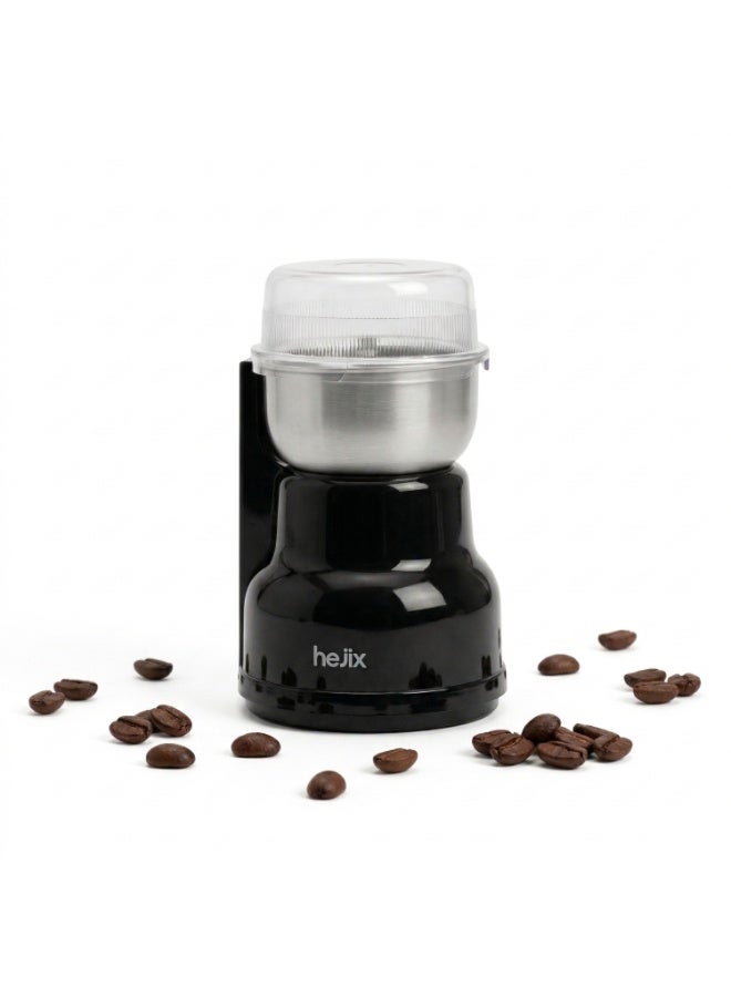  حىجيقس HEJIX  Electric Coffee Grinder 150W Powerful Motor, Stainless Steel Blade, 40g Capacity Coffee & Spice Grinder with Safety Switch and Overheat Protection, Compact Coffee Bean Grinder for Home Kitchen - Image 1