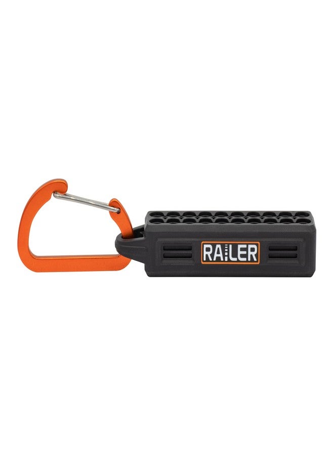 Railer Screwdriver Bit Holder Storage Organizer - Railer 20-Hole Black Bit Holder with Carabiner - Image 3