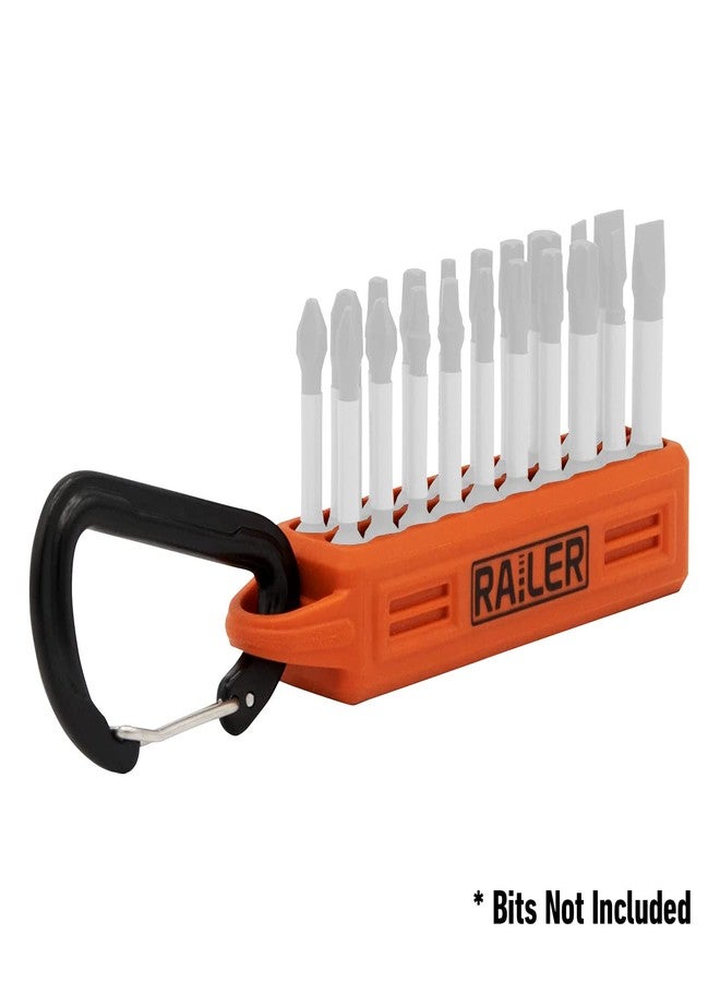 Railer Screwdriver Bit Holder Storage Organizer - Railer 20-Hole Black Bit Holder with Carabiner - Image 4