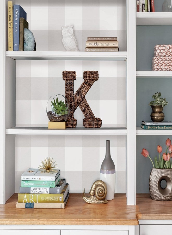 نو وولبيبر ورق جدران NuWallpaper NUS2691 بتصميم ريفي منقوش، قابل للتقشير واللصق، رمادي - Image 5