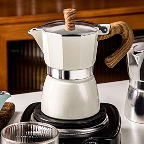 Conyee Coffee Pot, Moka Pot Italian Coffee Maker 3 cup/5 OZ Stovetop Espresso Maker for Gas or Electric Ceramic Stovetop Camping Manual Cuban Coffee Percolator for Cappuccino or Latte - Image 1